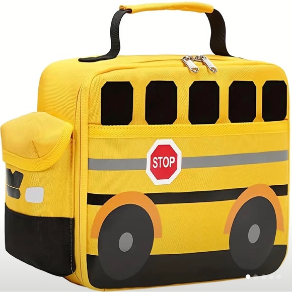 Tasha’s Boutique Other - School Bus Shape Lunch Bag Outdoor Picnic Waterproof Bag Lunch Box Bag Insulated